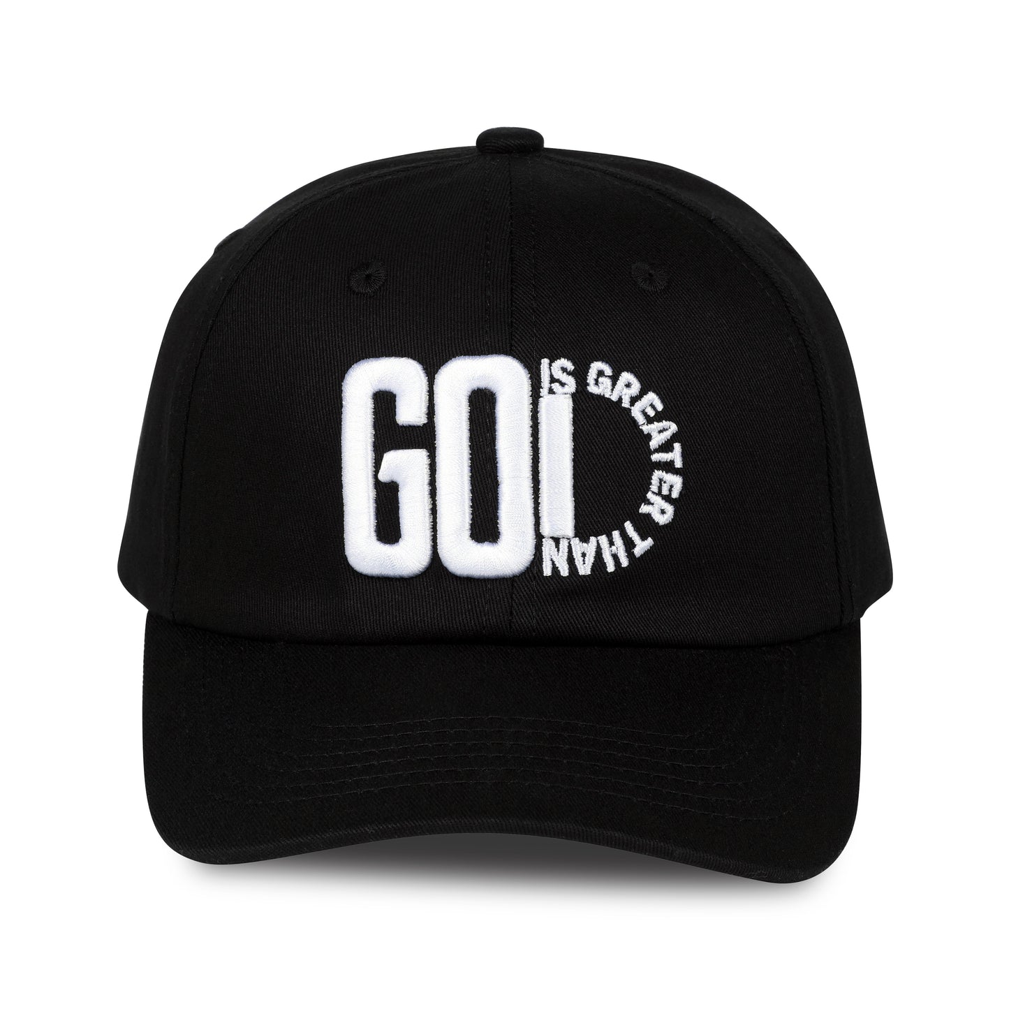 Black GodIsGreaterThan Baseball Cap – Faith, Style, and Comfort Combined