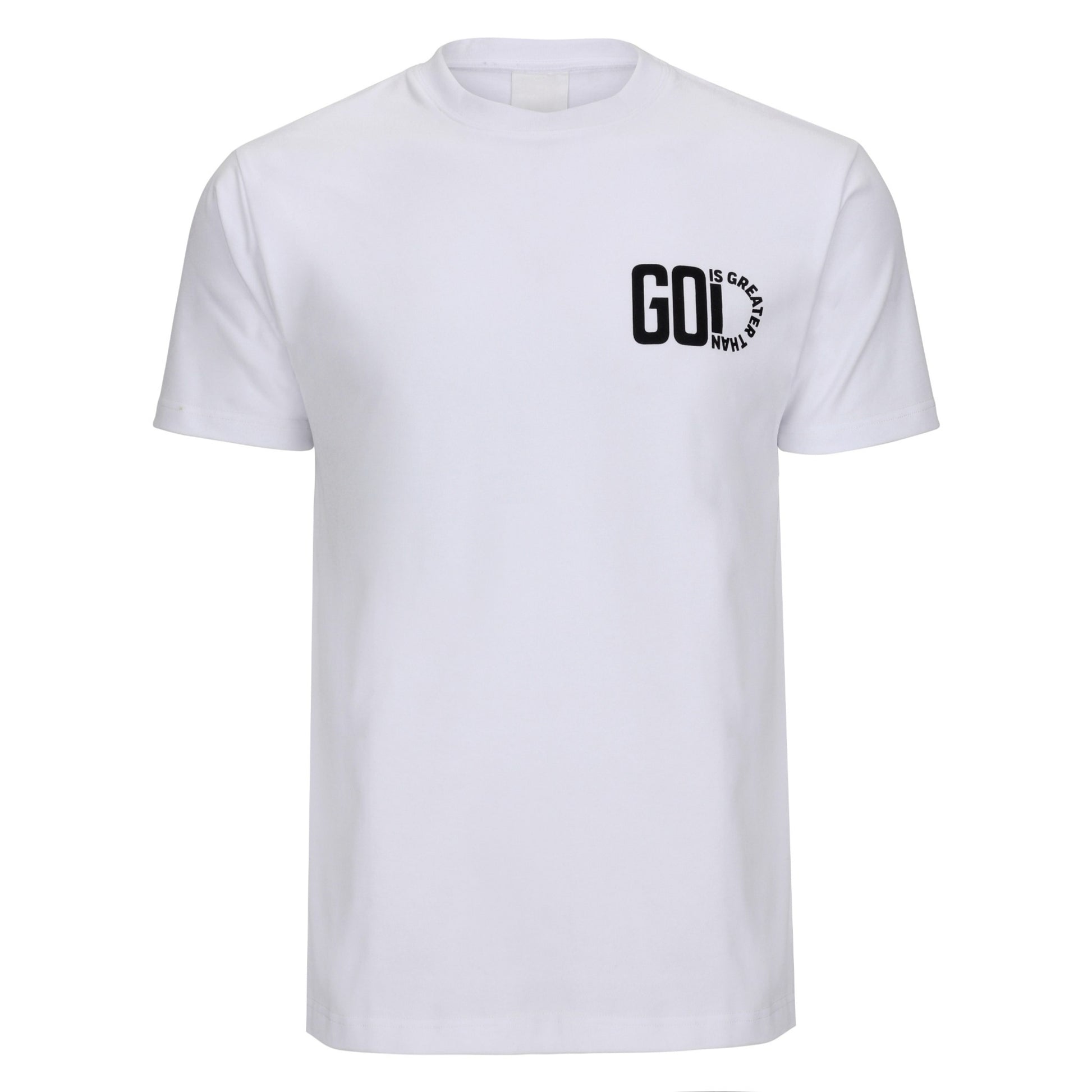 God is GreaterThan pocket logo - White - God is Greater Than Apparel